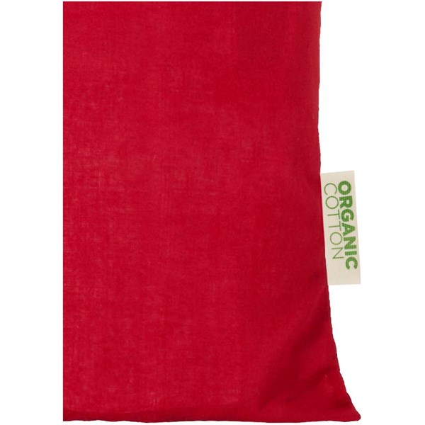 Obrázky: Nák. taška 140 g/m², organ. mater. OCS, červená, Obrázek 3