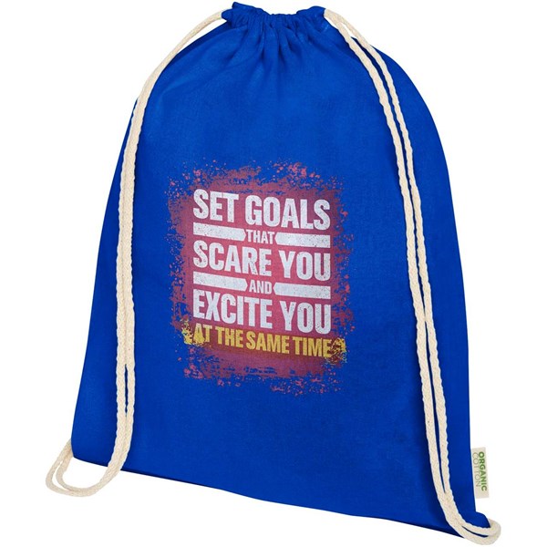 Obrázky: Stah. batoh 140 g, organ. mater. OCS, stř. modrá, Obrázek 4