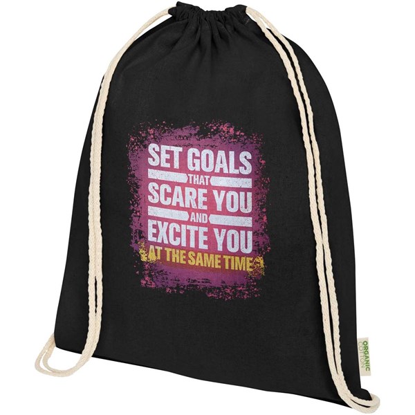 Obrázky: Stah. batoh 140 g, organ. mater. OCS, černá, Obrázek 4