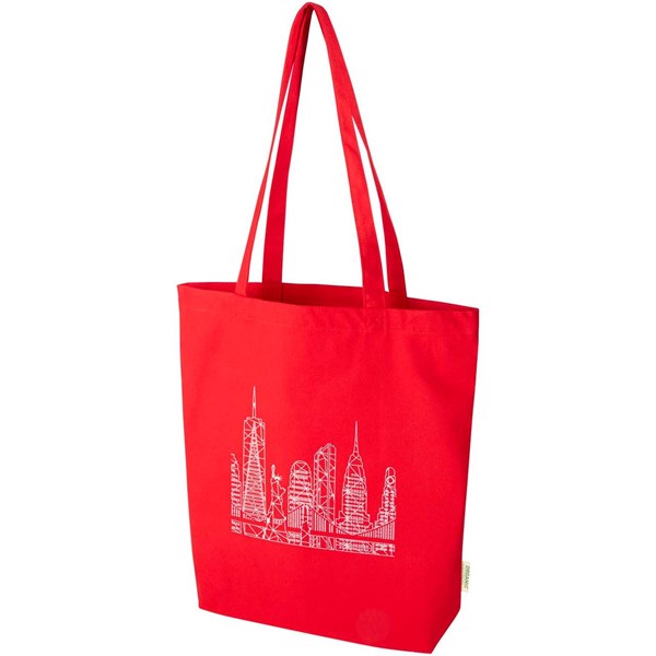 Obrázky: Nákupní taška 180g OCS s širokým dnem, červená, Obrázek 6