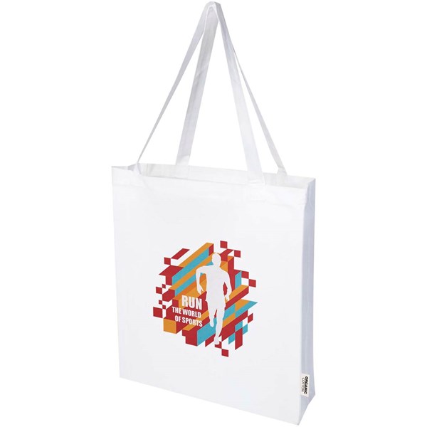 Obrázky: Nákupní taška 180g OCS s bočním klínem, bílá, Obrázek 5