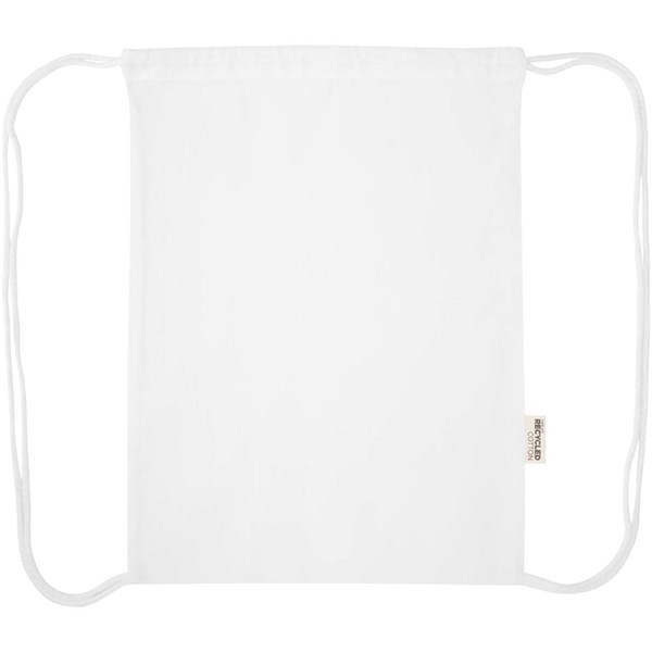 Obrázky: Stahovací batoh 180 g/m² z rec. GRS, bílá, Obrázek 6