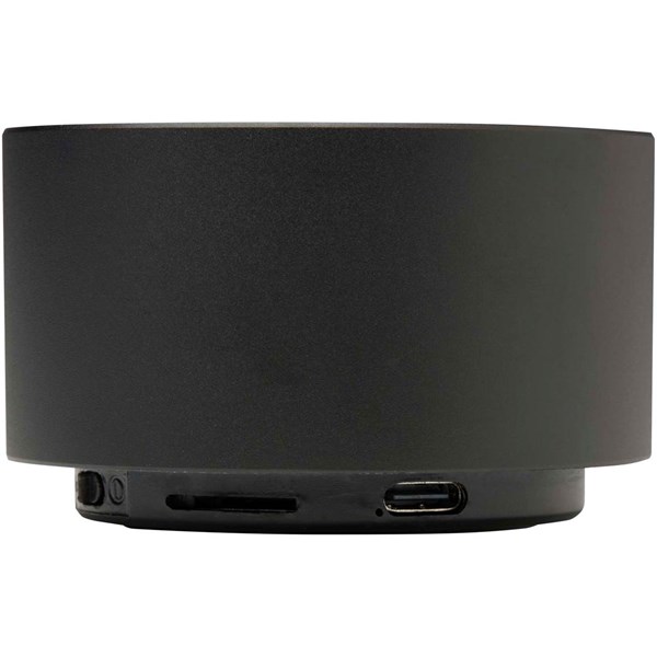 Obrázky: Černý 3W Bluetooth® reproduktor z rec. hliníku, Obrázek 2