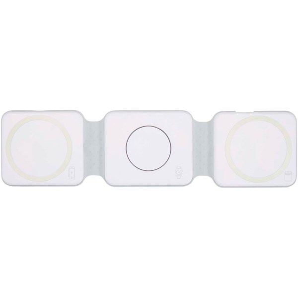 Obrázky: Bílá skládací bezdrát. nabíječka 3v1/15W z rec. ABS, Obrázek 5