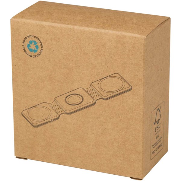 Obrázky: Bílá skládací bezdrát. nabíječka 3v1/15W z rec. ABS, Obrázek 7