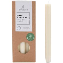 Obrázky: Sada 10 stolních svíček s vůní matcha, krémově bílá