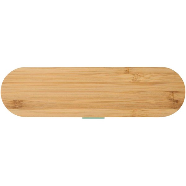 Obrázky: Sada příborů v krabičce s bambus. víkem, zelená, Obrázek 5