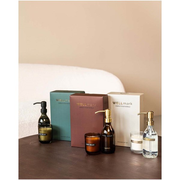 Obrázky: Bílá sada dávkovače mýdla 250ml a svíčky 150g, Obrázek 5