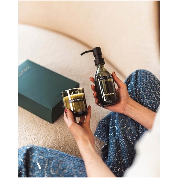 Obrázky: Černá sada dávkovače mýdla 250ml a svíčky 150g, Obrázek 6