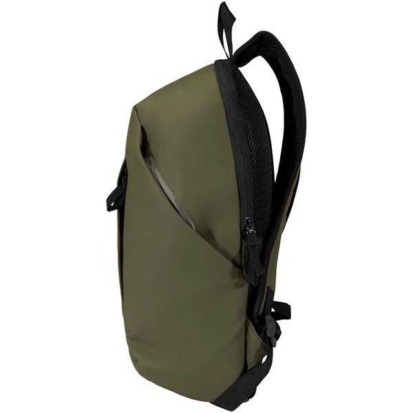 Obrázky: Zelený rolovací batoh 18L na notebook 15″ z PU kůže, Obrázek 8