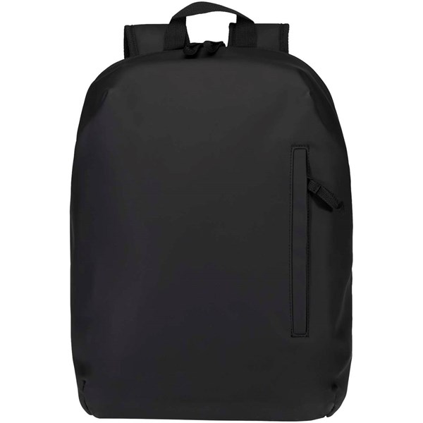 Obrázky: Černý rolovací batoh 18L na notebook 15″ z PU kůže, Obrázek 6