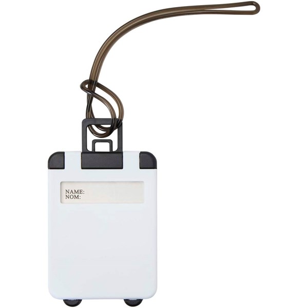 Obrázky: Plastový štítek na zavazadlo, bílý, Obrázek 4