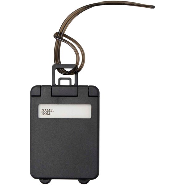 Obrázky: Plastový štítek na zavazadlo, černý, Obrázek 4