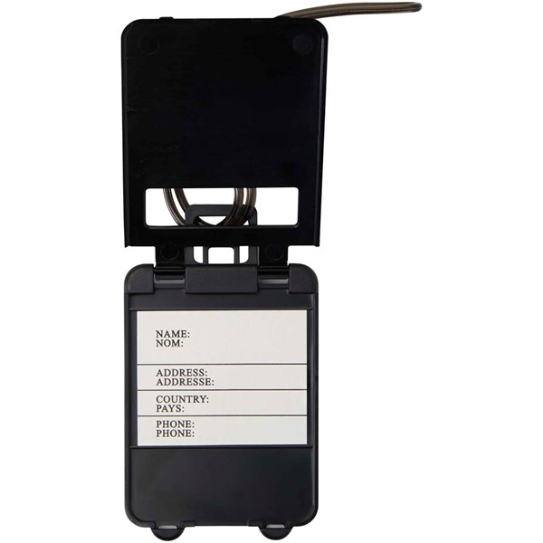 Obrázky: Plastový štítek na zavazadlo, černý, Obrázek 5