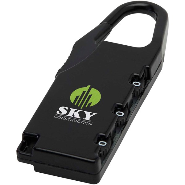 Obrázky: Kovový zámek na zavazadlo, černý, Obrázek 5