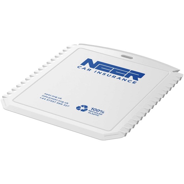 Obrázky: Obdélníková škrabka na led z rec. plastu, bílá, Obrázek 6