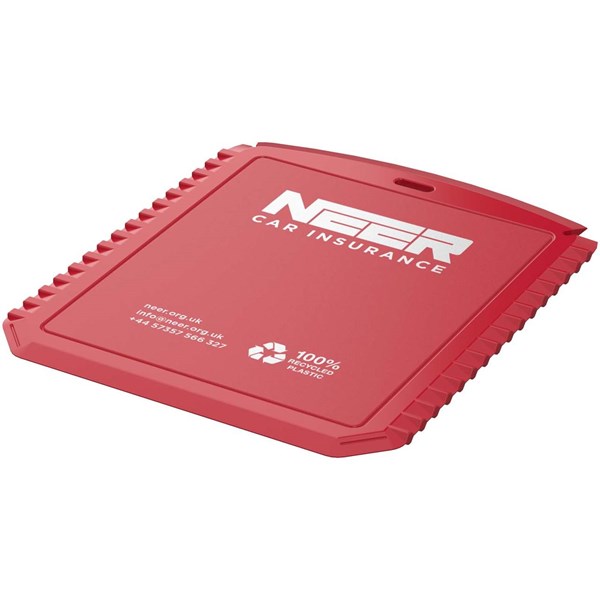 Obrázky: Obdélníková škrabka na led z rec. plastu, červená, Obrázek 6