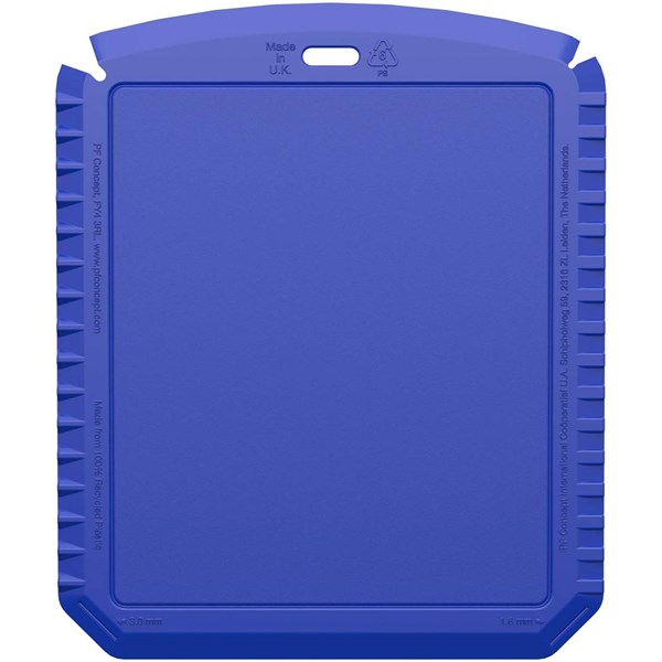 Obrázky: Obdélníková škrabka na led z rec. plastu, modrá, Obrázek 2