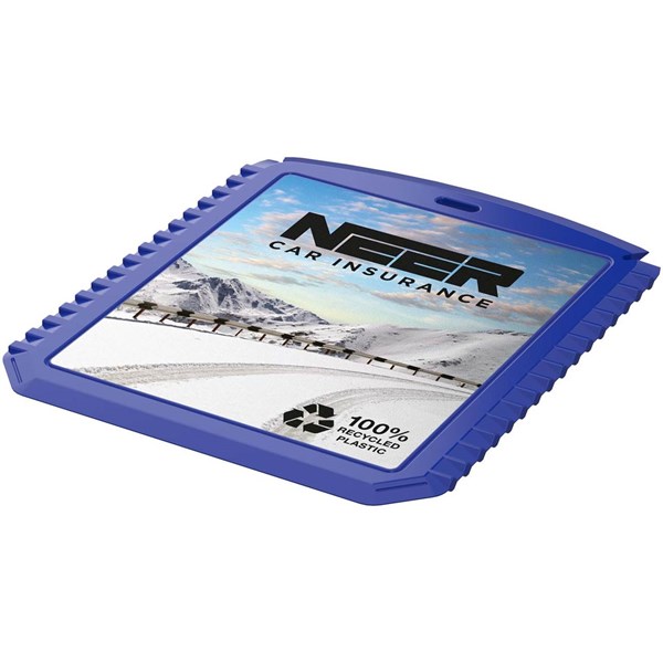 Obrázky: Obdélníková škrabka na led z rec. plastu, modrá, Obrázek 3