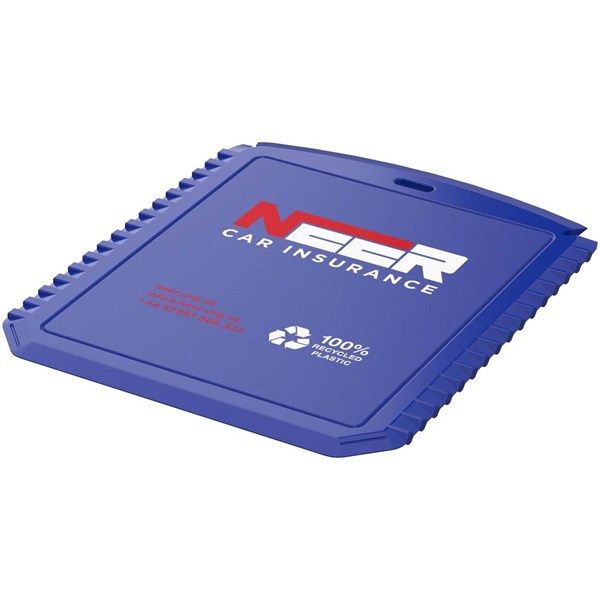 Obrázky: Obdélníková škrabka na led z rec. plastu, modrá, Obrázek 5