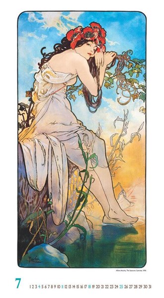 Obrázky: ALFONS MUCHA, nástěnný kalendář 330x600 mm, Obrázek 11
