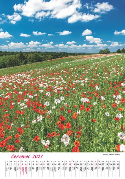 Obrázky: ČECHY A MORAVA, nástěnný kalendář 340x485 mm, Obrázek 11