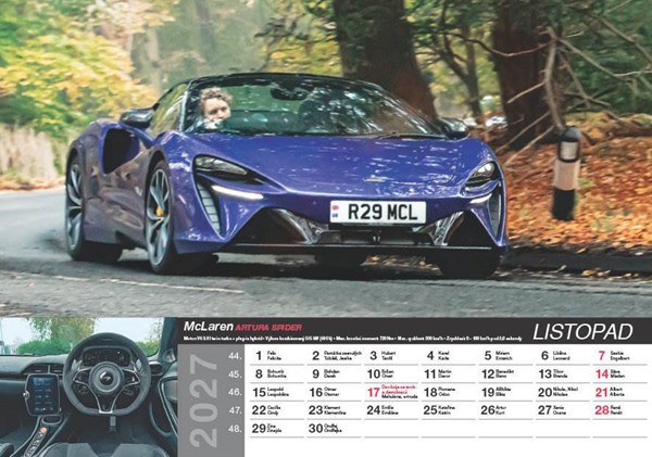 Obrázky: FAST CARS, nástěnný kalendář 485x340 mm, Obrázek 4
