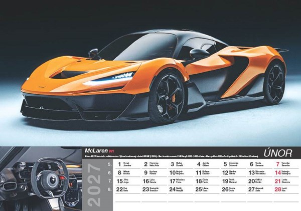 Obrázky: FAST CARS, nástěnný kalendář 485x340 mm, Obrázek 6