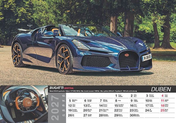 Obrázky: FAST CARS, nástěnný kalendář 485x340 mm, Obrázek 8