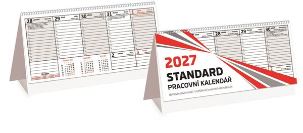 Obrázky: Stolní týdenní bezobrázkový kalendář STANDARD, Obrázek 2