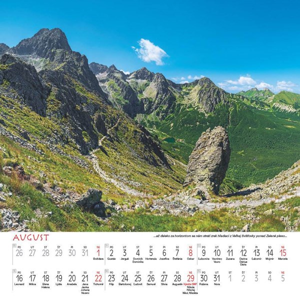 Obrázky: TATRY, nástenný kalendár 330x330 mm, Obrázek 12