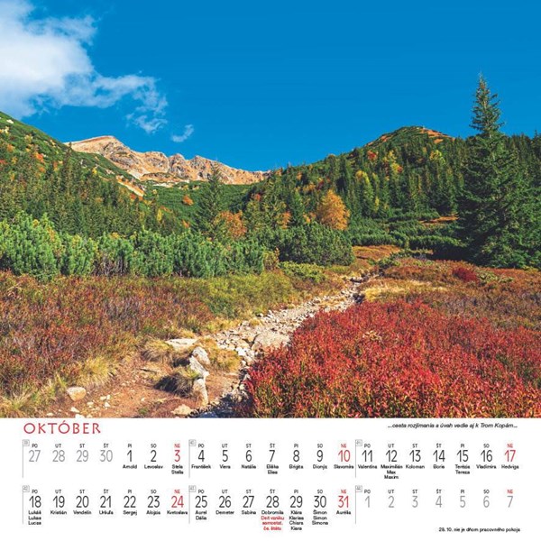 Obrázky: TATRY, nástenný kalendár 330x330 mm, Obrázek 3