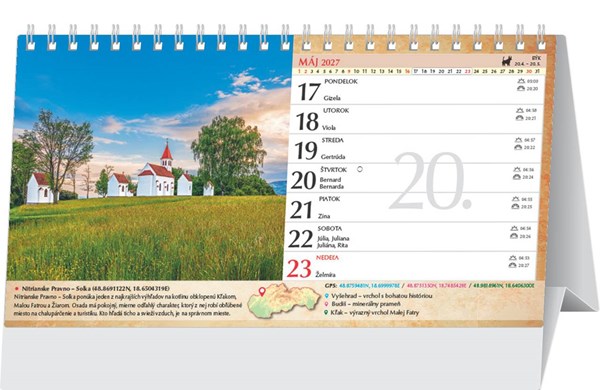 Obrázky: SPOZNÁVAME SLOVENSKO, stolový kalendár 280x150 mm, Obrázek 4