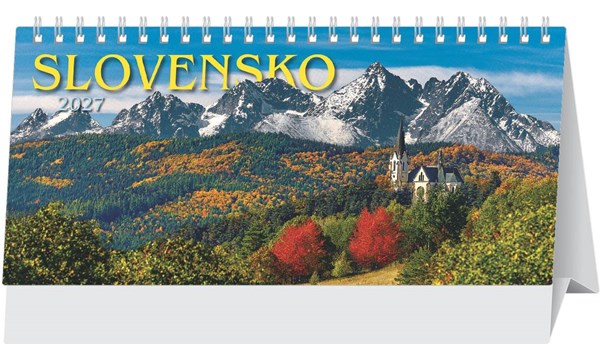Obrázky: SLOVENSKO II., stolový riadkový kalendár, 297x138mm
