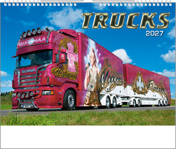 Obrázky: TRUCKS, nástěnný kalendář 485x340 mm