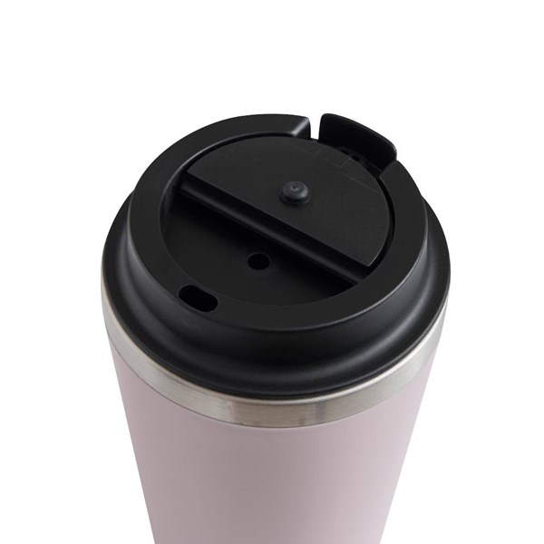 Obrázky: Dvoustěnný termohrnek 350ml nerez/plast, sv. růžový, Obrázek 5