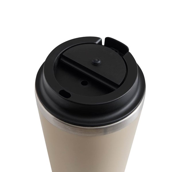 Obrázky: Dvoustěnný termohrnek 350ml nerez/plast, béžový, Obrázek 5