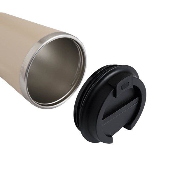 Obrázky: Dvoustěnný termohrnek 350ml nerez/plast, béžový, Obrázek 6