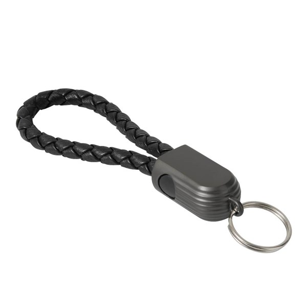 Obrázky: Kovová klíčenka s rychlonabíjecím 60W USB-C kabelem