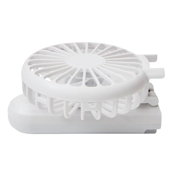 Obrázky: Přenosný skládací ventilátor s USB-C kabelem, bílý, Obrázek 4