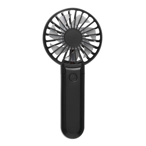 Obrázky: Přenosný skládací ventilátor s USB-C kabelem, černý, Obrázek 2