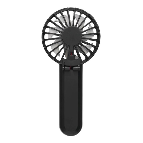 Obrázky: Přenosný skládací ventilátor s USB-C kabelem, černý, Obrázek 3