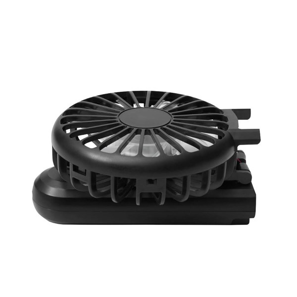 Obrázky: Přenosný skládací ventilátor s USB-C kabelem, černý, Obrázek 4