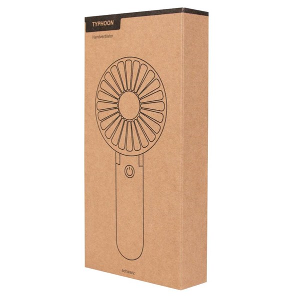 Obrázky: Přenosný skládací ventilátor s USB-C kabelem, černý, Obrázek 10