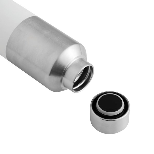 Obrázky: Vakuová termoláhev z rec. nerezu 600ml, bílá, Obrázek 5