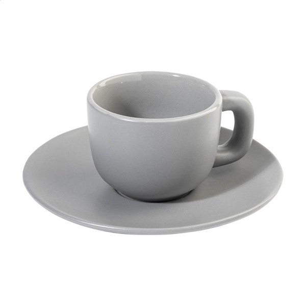 Obrázky: 2ks šálků 85ml s podšálkem na espresso, šedé, Obrázek 4