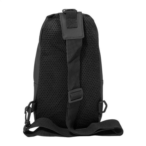 Obrázky: Nepromokavá crossbody RPET taška, černá, Obrázek 4