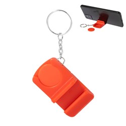 Obrázky: Přívěsek s žetonem (5 Kč/1 €) a stojánkem, červený
