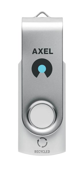 Obrázky: USB flash disk Twister 16 GB z recykl. ABS, bílý, Obrázek 5