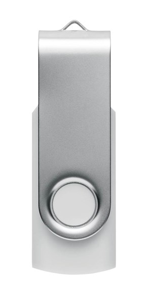 Obrázky: USB flash disk Twister 16 GB z recykl. ABS, bílý, Obrázek 7